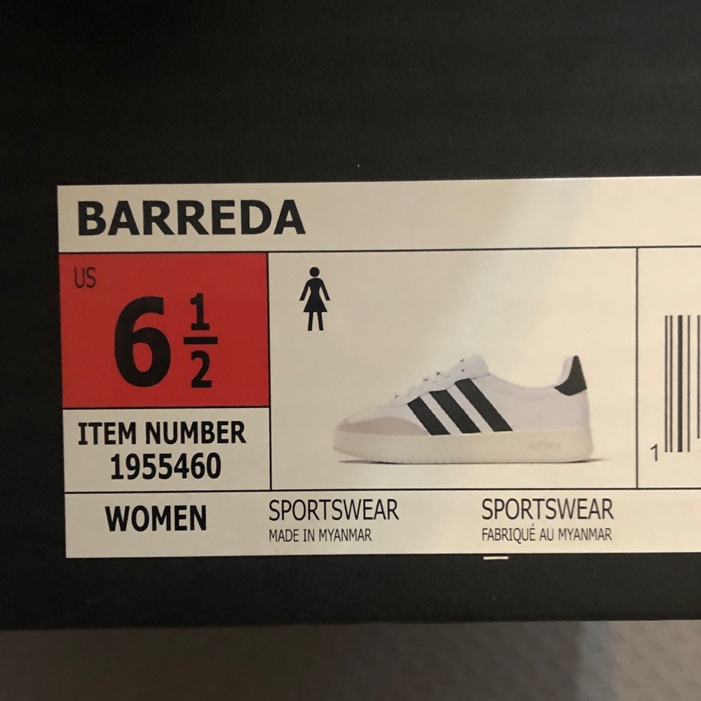 Adidas barreda shoes sneakers women’s size 6.5 new - Picture 5 of 5